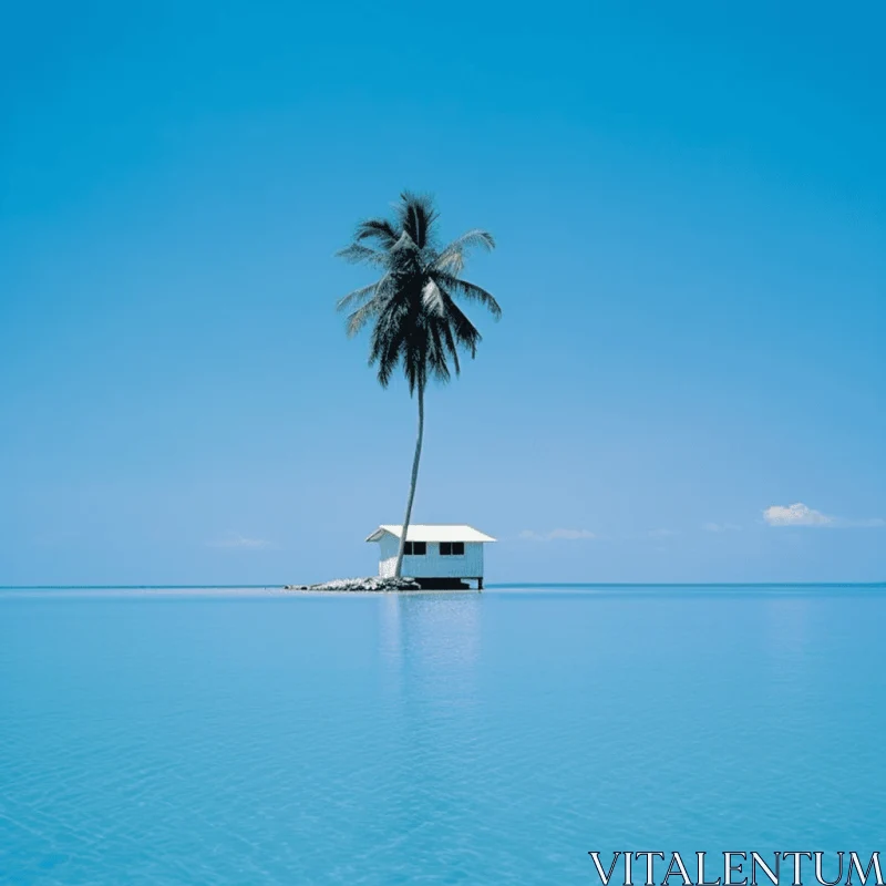 Minimalist Island - A Glimpse of Exotic Serenity AI Image