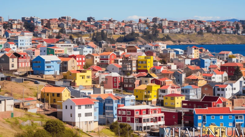 Colorful Suburban Life: A Multicultural Urban Landscape AI Image
