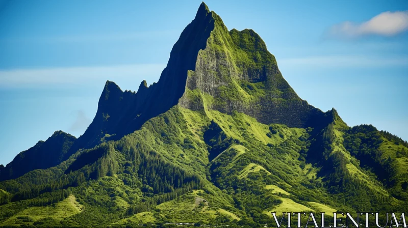Exotic Mountain Landscape in the Absinthe Culture Style AI Image