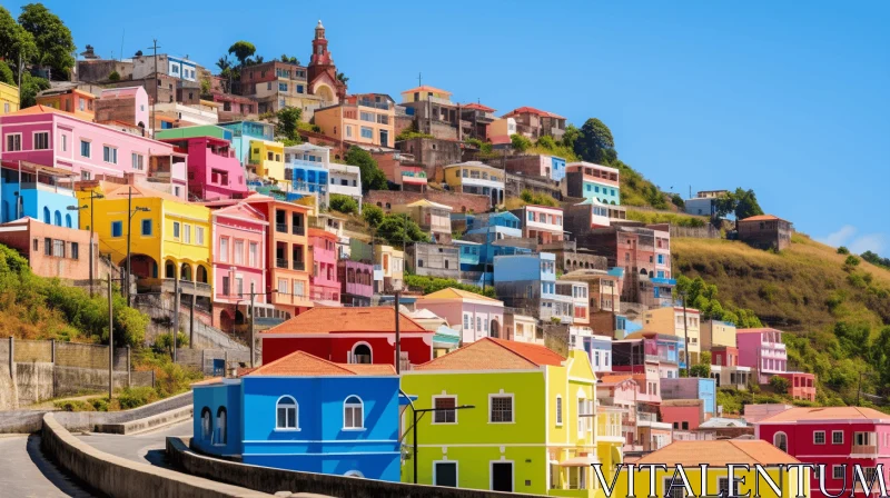 AI ART Pastel-Colored Houses in Rio: An Urban Afro-Caribbean Landscape