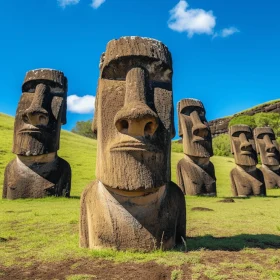 Moai Statues of Easter Island: A National Geographic Style Masterpiece