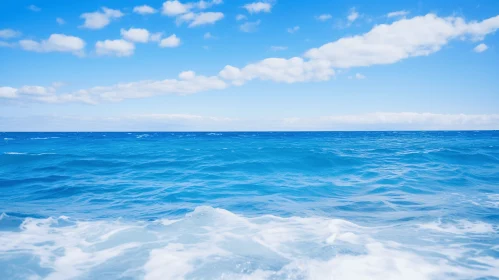 Calm Ocean Water with Blue Sky - A Celebration of Nature
