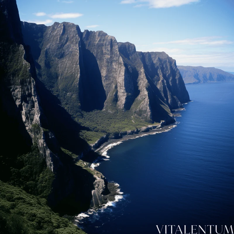 Magnificent Cliffs by the Sea - Nature's Majestic Display AI Image