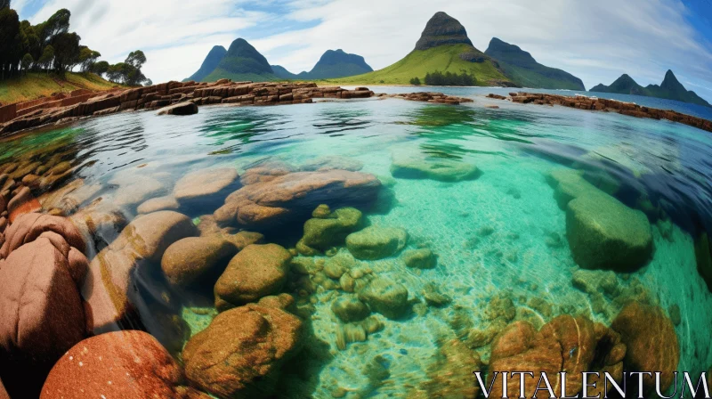 Captivating Scottish Seascapes - Fisheye Lens Photography AI Image
