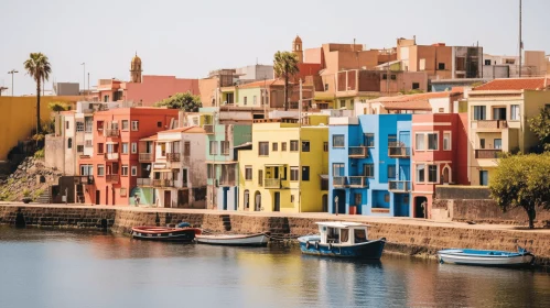 Colorful Houses and Boats by the Sea - Postmodern Architecture