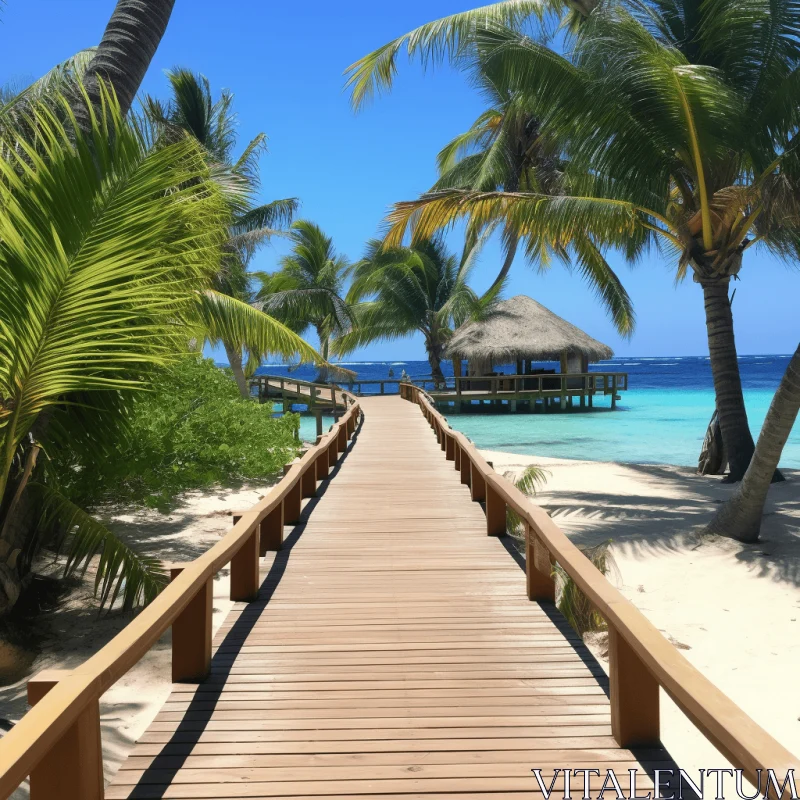 Exotic Tropical Beach Retreat - A Secluded Paradise AI Image