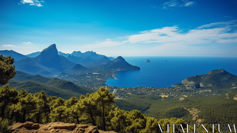 Mediterranean-Style Mountain Landscape - Captivating Harbor Views AI Image