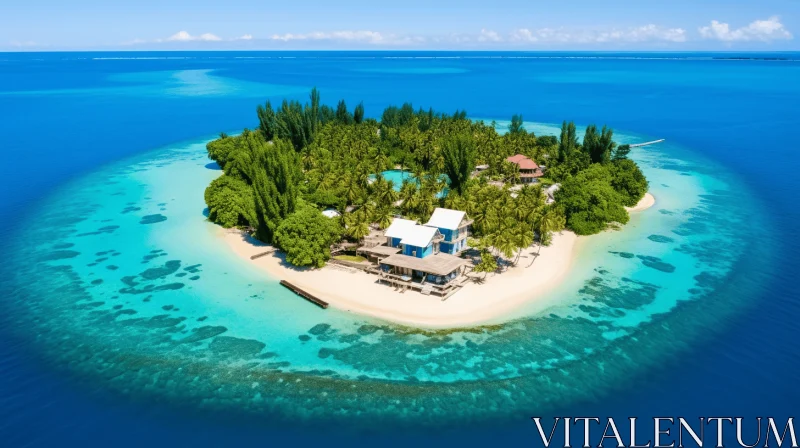 Tropical Island: A Sanctuary of Timeless Elegance and Luxurious Opulence AI Image