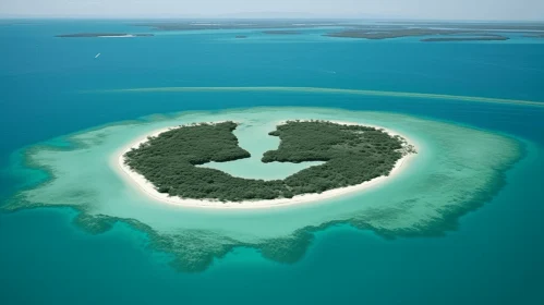 Isolated Island with Solitary Mangroves - A Touch of Humor Meets Heart