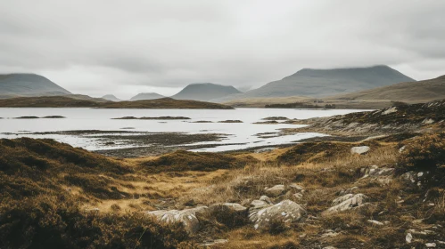 Tranquil and Moody Scottish Highland Landscape
