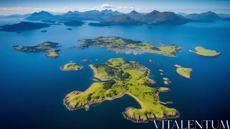 Island Majesty: Aerial View of Irish Landscapes AI Image