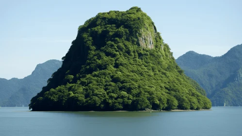 Kintsukuroi Inspired Mountain Landscape with Detailed Foliage