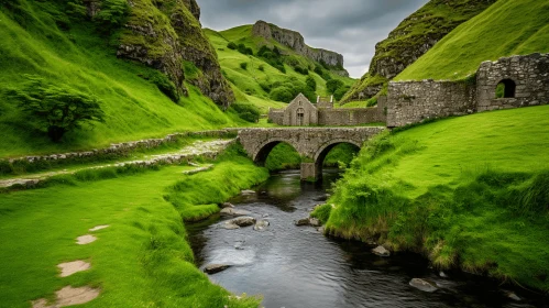 Enchanting Historical Romanticism: A Scottish Mountain Landscape