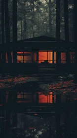 Forest House: A Fusion of Japanese and American Tonalist Imagery