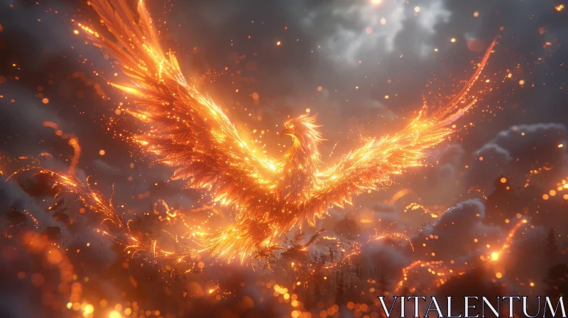 Majestic Phoenix Rising | Symbol of Hope and Renewal AI Image