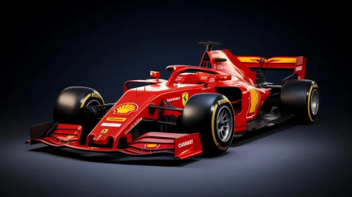 Red Formula 1 Racing Car - Ferrari F1