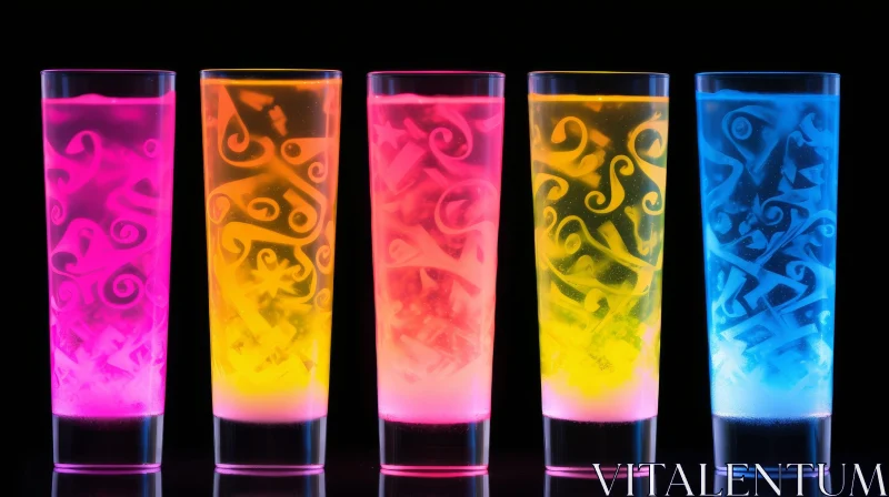 Colorful Shot Glasses Still Life AI Image