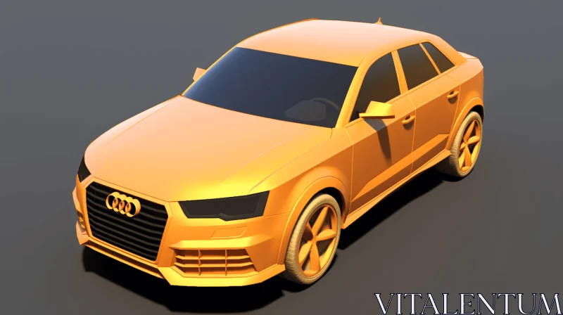 Audi Q3 3D Model in Neo-Geo Minimalistic Style AI Image