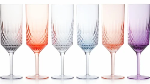Colorful Champagne Glasses Arrangement