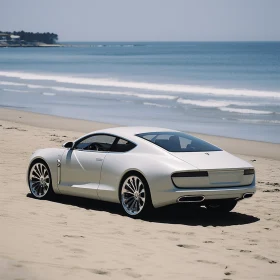 Concept Car Parked on a Windy Beach - Understated Elegance