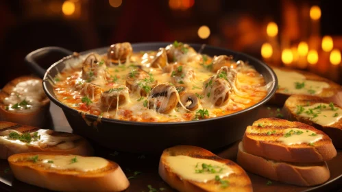 Delicious Mushrooms and Cheese Skillet Recipe