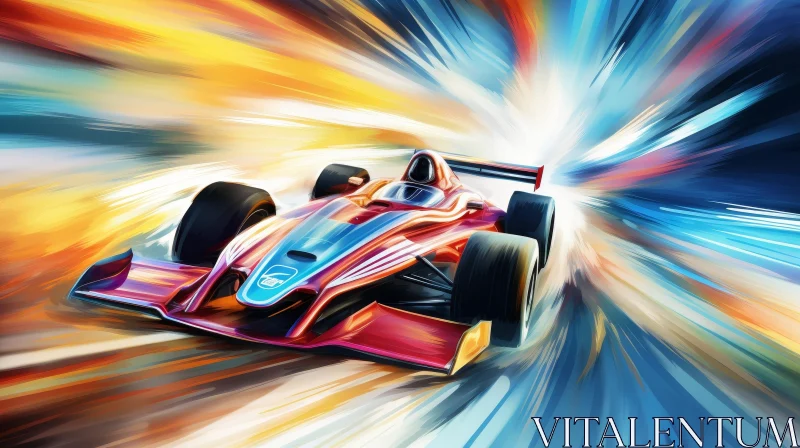 Formula 1 Race Car Speed - Digital Artwork AI Image