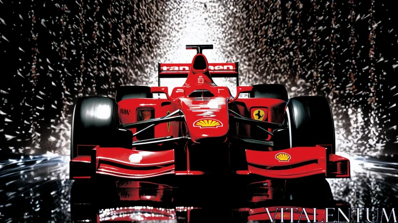 AI ART Red Formula 1 Racing Car - Exciting Action Shot
