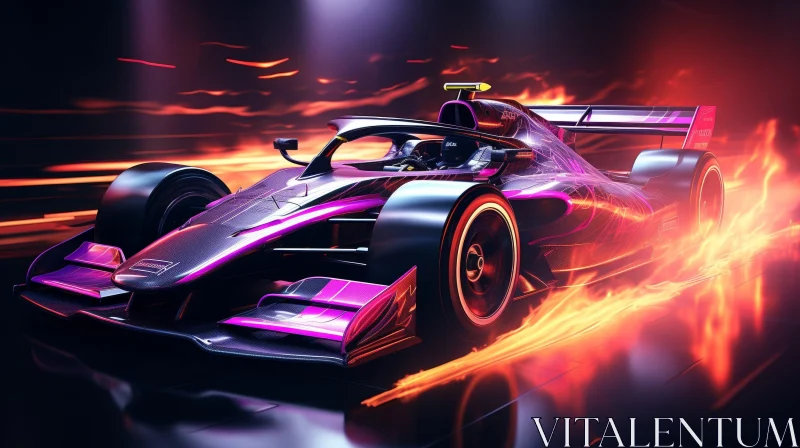 AI ART Fast and Furious: Formula 1 Racing Car in Motion