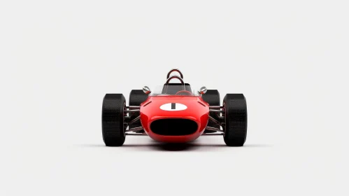 Red and White Vintage Open-Wheel Race Car | 1960s Classic