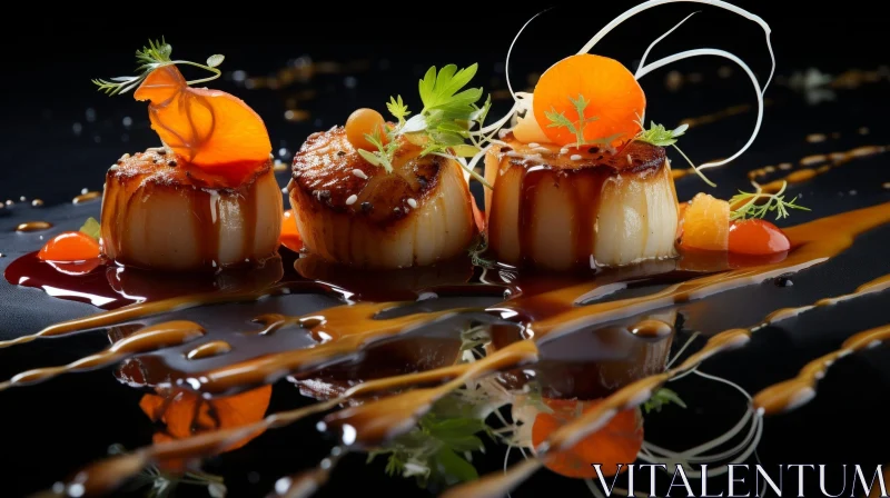 AI ART Exquisite Scallop Dish: Culinary Artistry on Display