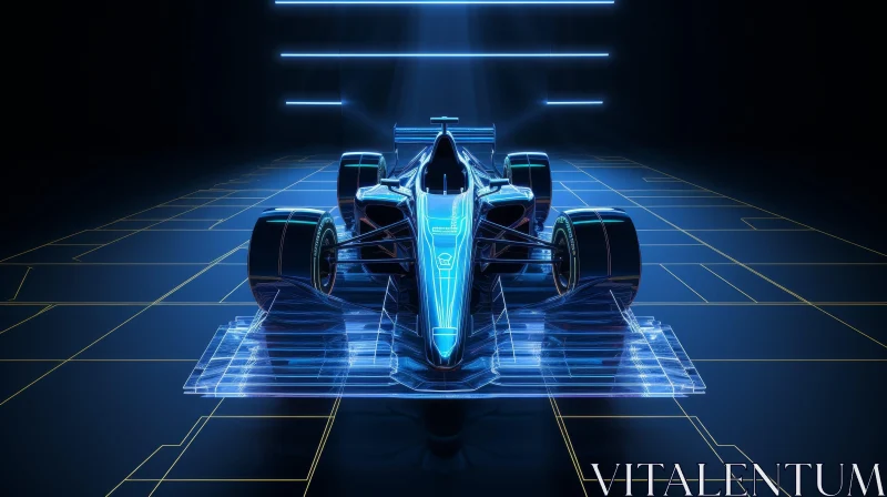 Formula 1 Racing Car in Futuristic Design AI Image