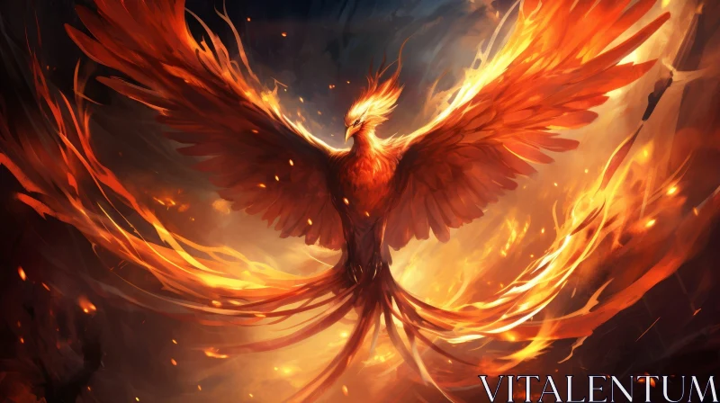 Majestic Phoenix Painting - Symbol of Hope and Power AI Image