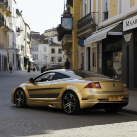Captivating Silver Sport Car in Dark Amber and Gold Tones | Lyon School Inspired