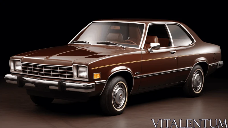 Brown Car with Black Interior - Post-'70s Ego Generation - Photorealistic Rendering AI Image