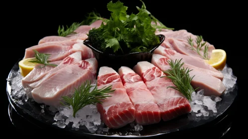 Fresh Tuna Steaks on Ice - Culinary Delight