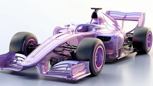 Pink Formula 1 Racing Car - Futuristic Design and Speed