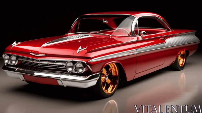 Red Chevrolet Bel Air Classic Car | Hip-hop Aesthetic AI Image