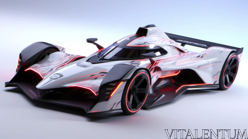 Sleek Futuristic Race Car | Electric Motor | Top Speed 200 mph AI Image
