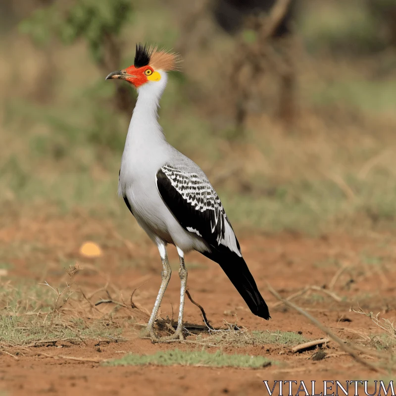 Captivating Bird in African Influenced Landscape AI Image