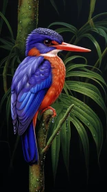 Tropical Island Kingfisher: A Glistening Gloomy Vision
