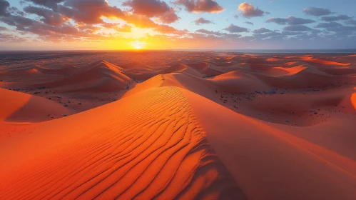 Sahara Desert Sand Dunes Sunset