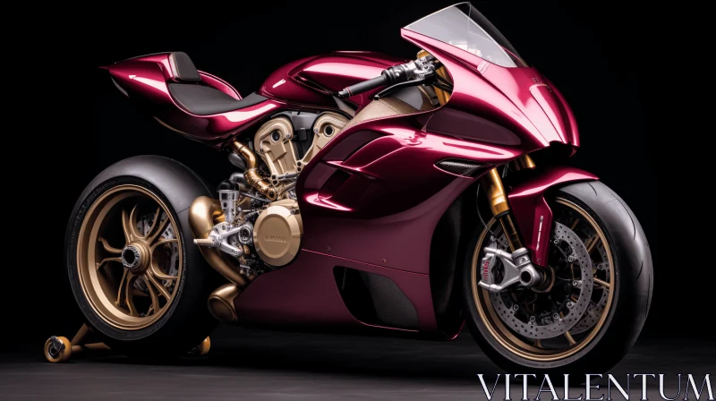 AI ART Extravagant and Imaginative Ducati MP312V GTR Wallpaper in Magenta and Bronze