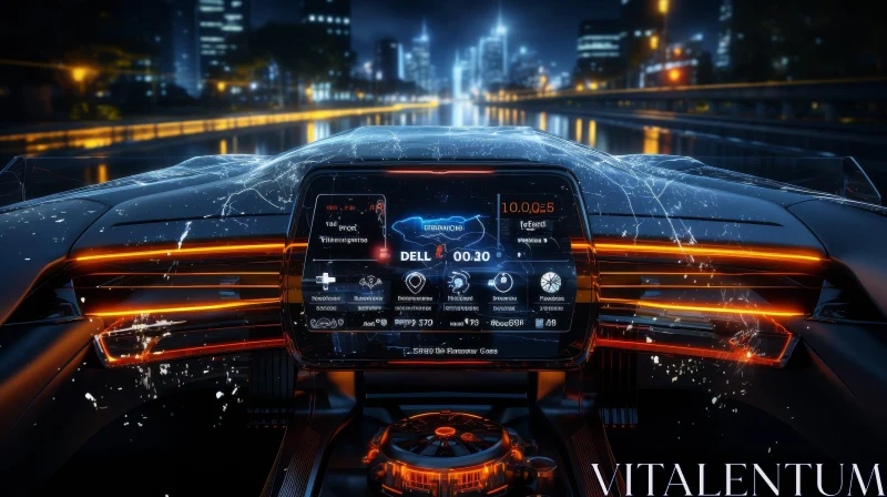 Futuristic Car Dashboard Concept AI Image