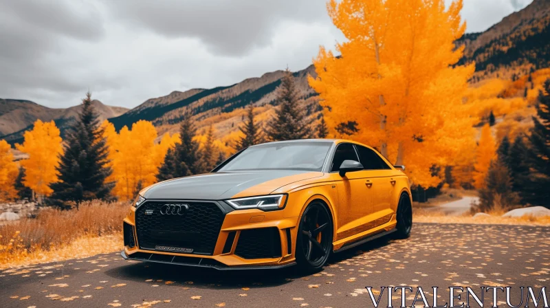 Captivating Audi RS6 in Autumn | Golden Palette | Whistlerian Style AI Image