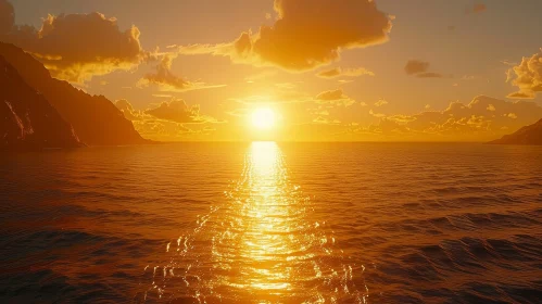 Tranquil Ocean Sunset - Beautiful Nature Scene
