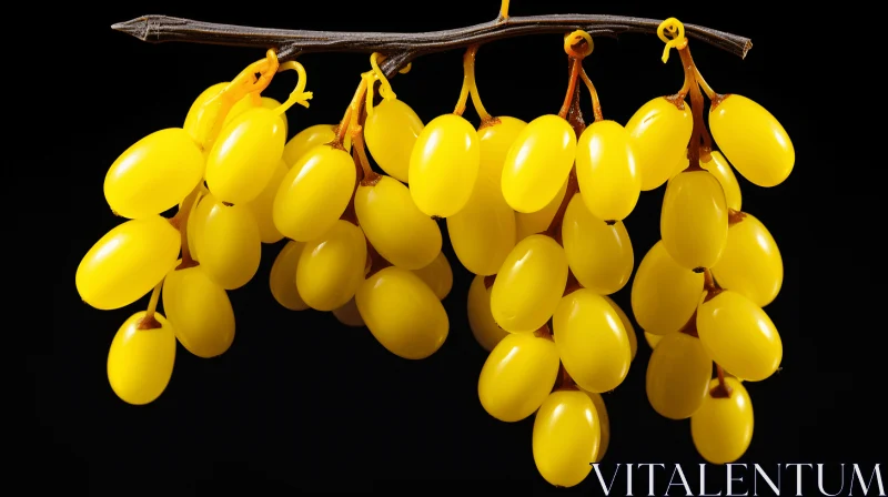 Captivating Image: Yellow Grapes on a Withered Branch AI Image