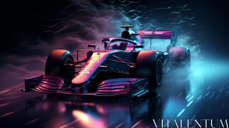 Fast-paced Formula 1 Racing Image AI Image