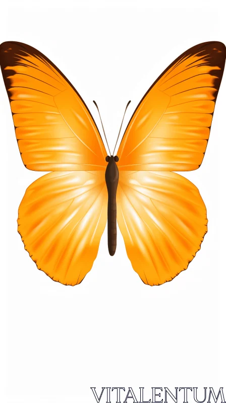 Photorealistic Orange Butterfly Vector Illustration AI Image