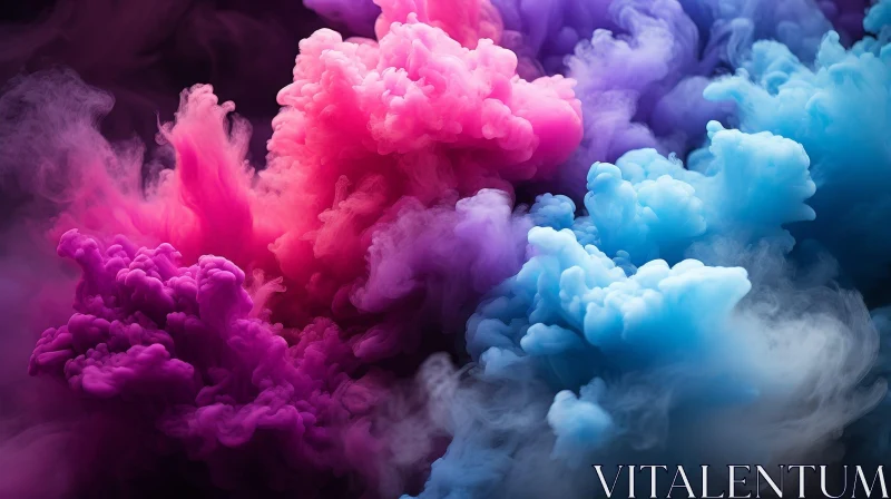 Colorful Abstract Smoke Clouds Background AI Image