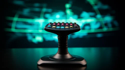 Night City Control Panel with Joystick and Buttons